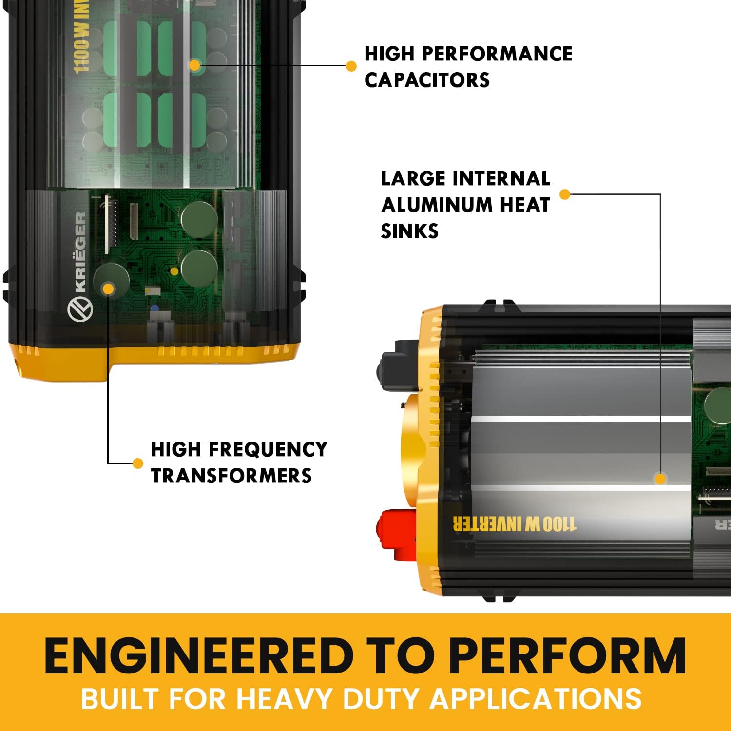 KR1100 - 1100 Watt Power Inverter | Krieger Electric